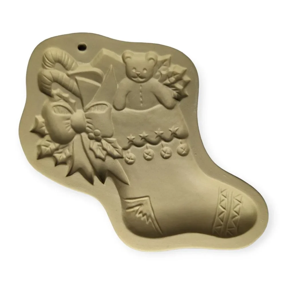 Vintage 1994 Brown Bag Cookie Art Child's Stocking Cookie Mold